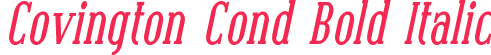 Covington Cond Bold Italic